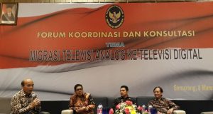 Forum Koordinasi dan Konsultasi (FKK) yang digelar oleh Kementerian Koordinator Bidang Politik, Hukum dan Keamanan di Hotel Crowne Semarang, Kamis (8/3/2018). Forum ini melibatkan stakeholder penyiaran membahas migrasi televisi analog ke televisi digital.